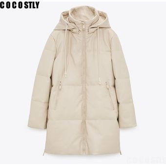 chaqueta de piel sintética con cap Za-abrigo de invierno para mujer chaqueta de piel sintética con cap Za-abrigo de invierno para mujer