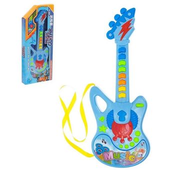 Instrumento de guitarra eléctrica de juguete, sin cuerda, con luz y música,  regalo para niños