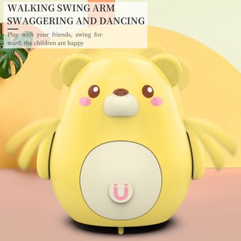 Juguete magnético de inducción para bebé regalo divertido para niños Animal lindo forrado para caminar columpio eléctrico de dibujos animados para caminar 