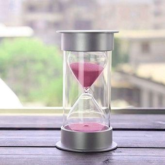 2 relojes de arena (rosa y azul, 3 minutos) con temporizador