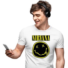 Camiseta Blanca Hombre Nirvana Premium ADN
