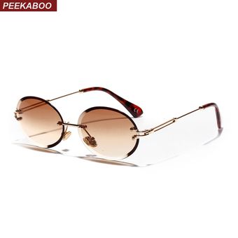 Peekaboo gafas de sol ovales retro lentes transparentes demujer 