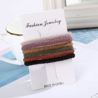 Scrunchies lazo para el pelo cinta mujeres pelo accesorios satén Scrunchies de cola de caballo de regalo hecho a mano Heandband G 6pcs 