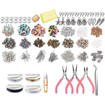 Kit de fabricación de joyas Alicates de punta de aguja Herramientas de joyería duraderas para bricolaje Collar Pendiente Joyería Kit de fabricación de pendientes Alicates de joyería 