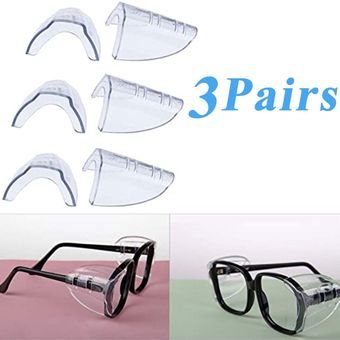 3 pares de gafas de protección lateral de gafas demujer 