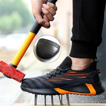 Zapatos de trabajo con punta de acero transpirables para hombre envío directo zapatillas de seguridad a prueba de perforaciones indestructibles 