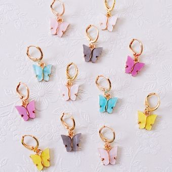 Nuevos Pendientes De Mariposas Coreanas Dulces Y Coloridos Nuevos Pendientes De Mariposas Coreanas Dulces Y Coloridos