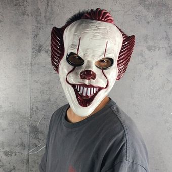 máscaras escalofriantes máscara de Cosplay de Pennywise del Capítulo Dos Película It máscara de Halloween del Joker 
