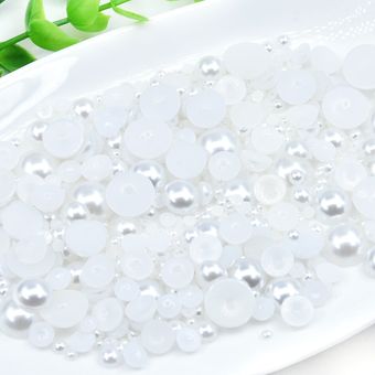 Cuentas De Perlas De Perlas Semicirculares Abs De 3-12 Mm 