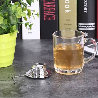 Bandeja Acero inoxidable tetera de té Infuser especias Tamiz bebida a base de plantas Filtro 