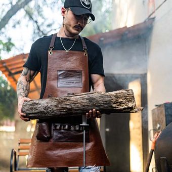 Mandil Parrillero De Cocina Para Hombres Proteje El Calor