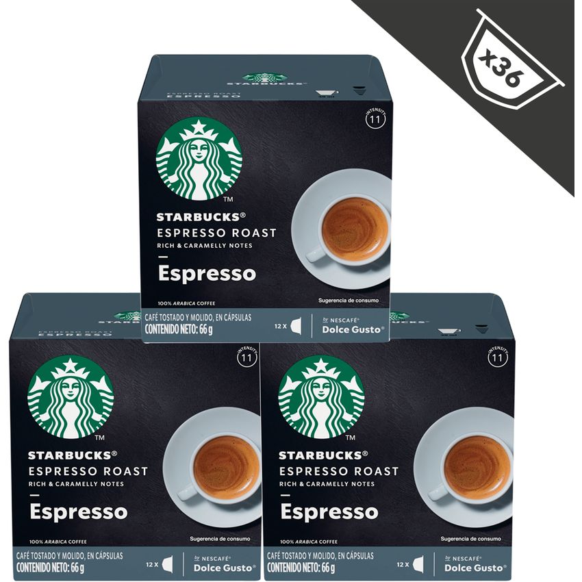 Cápsulas de Café STARBUCKS® Espresso Roast Pack X3 Cajas