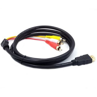 HDMI-Compatible con 3RCA SCART Two-One AD TER CABLE 1.5M 3 RCA PHONO 