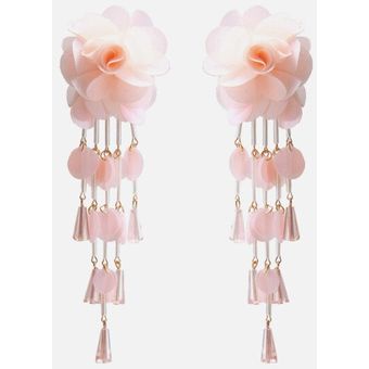 Nuevos Pendientes Para Mujeres Con Flecos De Resina Rosa Y Nuevos Pendientes Para Mujeres Con Flecos De Resina Rosa Y