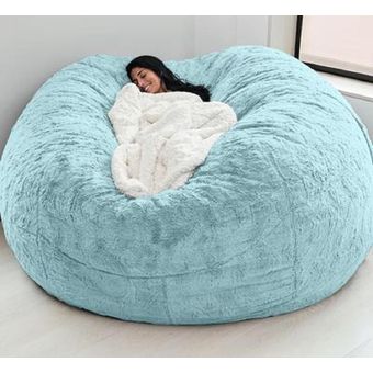#brown Funda suave y cómoda para sofá cama redondo,cubierta de bolsa de piel gigante para decoración de sala de estar 