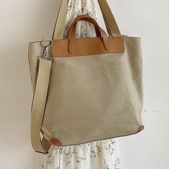 Bolso de lona para mujer bolsa de diseñador con letras tipo bandole 