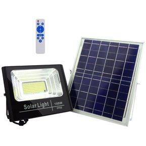 Foco Solar 154 LED 100 Watts Panel Solar Control Remoto Generico