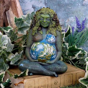 Milenaria Gaia Madre Tierra estatua estatua Inicio del arte del jardín estatuas Adornos 