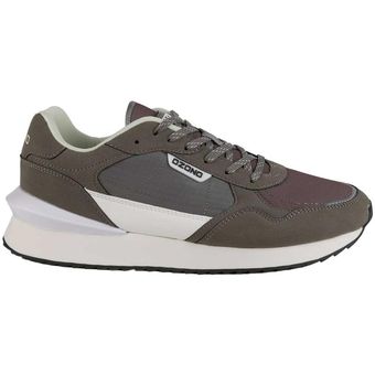 Tenis Casual Hombre Gris Tacto Piel Capa De Ozono 06003924 Linio