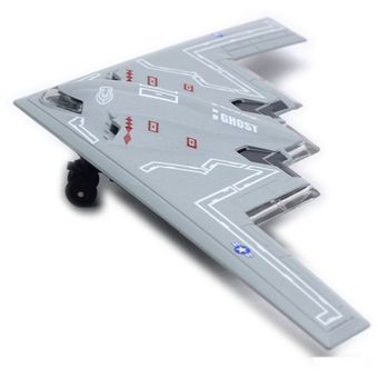 Aviones de aleación B-2A Modelo de combate Aeronaves Pull Back Aircraft de juguete con luces 