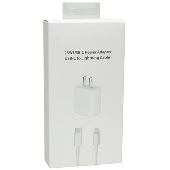 Cargador Para iPhone 5-14 25W Y Cable 2M Caja