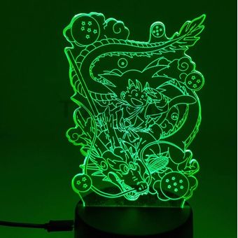 Lampara Led Dragon Ball Lampara Led Shenlong Dbz Goku