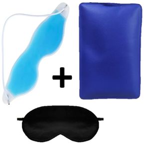 Relajante kit cojin-Frio-calor + Gafas Frio +Antifaz para Dormir