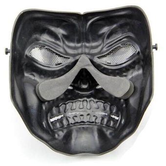 Máscara facial de calavera de Halloween accesorios de película para fiesta de Cosplay DC-06J plateado 