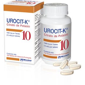 Urocit-K 10 Mission Pharmacal Citrato de Potasio X 100 Tab