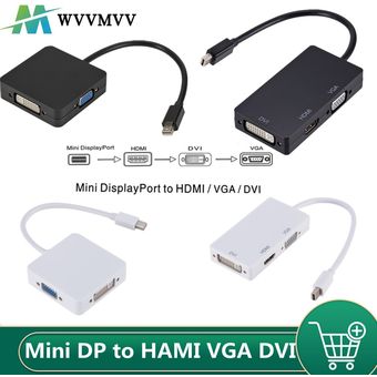 1080P 3 en 1 Mini DP DisplayPort a HDMI compatible con VGA DVI adapt 