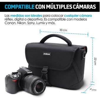 Bolsa De Camara Reflex Digital Negra Pequena Impermeable