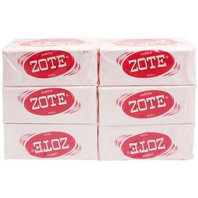 Jabón de Pasta Rosa 6 Piezas de 400 gramos Zote 825759 SMS