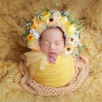 #Yellow 0-10 años recién nacido Floral sombrero bebé adul 