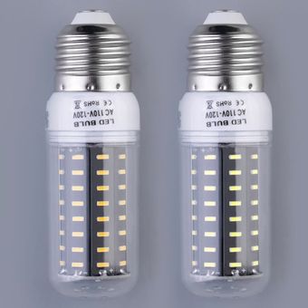 6pcs E27 9W 72 SMD 4014 Maíz LED Lámpara de luz Bulbos 110V-120V con cubierta 