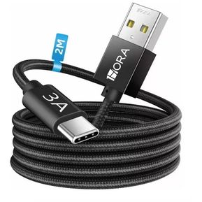 Cable Tipo C 2m Usb C A Usb A 3a Cable Carga Rapid 1hora