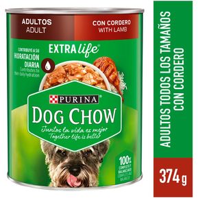 Dog Chow Adultos cordero y arroz 374gr