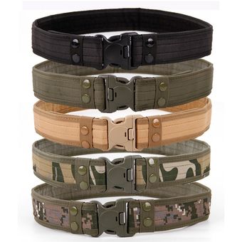 #Black Army Style Combat Belts Quick Release Tactical Belt Fashion Men Military Canvas Waistband Outdoor Hunting Hiking Tools 8 Colors 