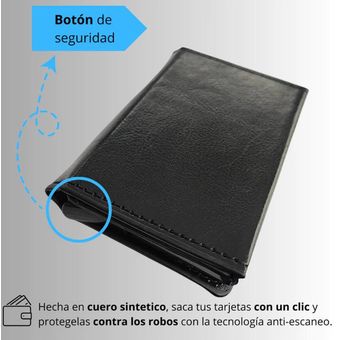 Billetera Tarjetero De Seguridad Elegante Antiescaneo Linio