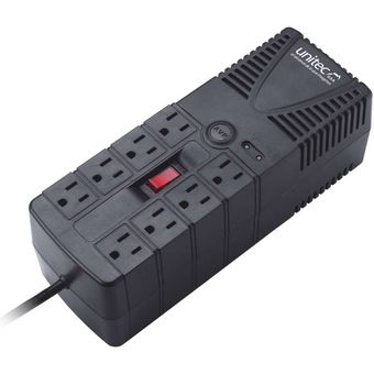 Regulador Automatico de Voltaje Unitec U-1200  8 tomas 