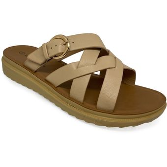 SANDALIAS MUJER MARCA VIA SPRING BEIGE