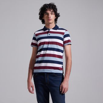 Polo Hombre Lineas Azules - Ostu