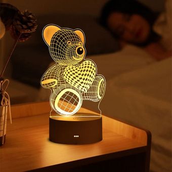 Lámpara 3D de acrílico con USB  luz LED nocturna para Navi ~ 
