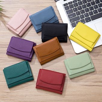 New Women Genuine Leather Purses Female Cowhide Wallets Lady Small Coin Pocket Rfid Card Holder Min 