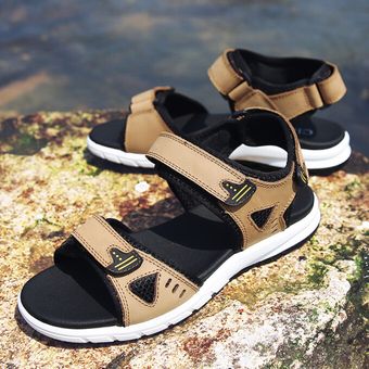 Zapatos de playa estilo pareja unisex Sandalias de ocio al aire libre Zapatos de vadeo Caqui 