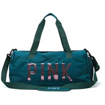 Maleta Deportiva Gym Viaje Mochila Fitness Pink Lentejuelas 