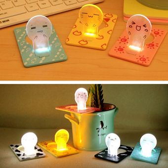 Tarjeta creativa de la batería lámpara de la noche la luz del humor Diseño suave luz de emergencia Para 