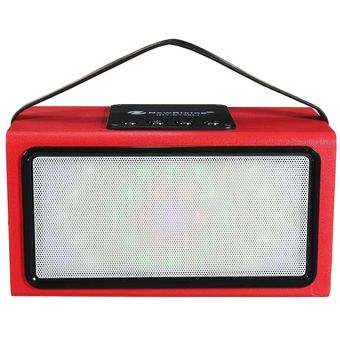 Bluetooth inalámbrico estilo retro radio FM LED luz altavoz soporte A 