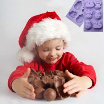 Moldes de silicona de Navidad Molde de chocolate y caramelo pequeño 