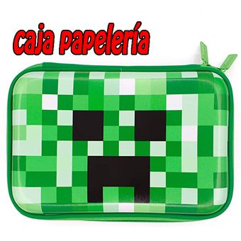 caja papelería Minecraft Creeper mochila gran capacidad 