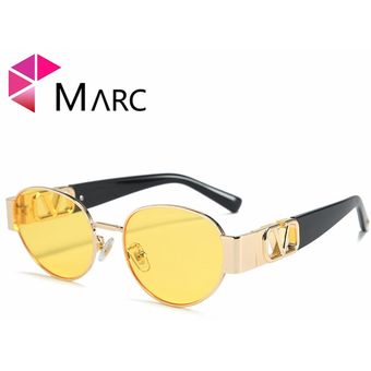 Marque las gafas de sol ovales gafas de sol de lujo marcamujer 